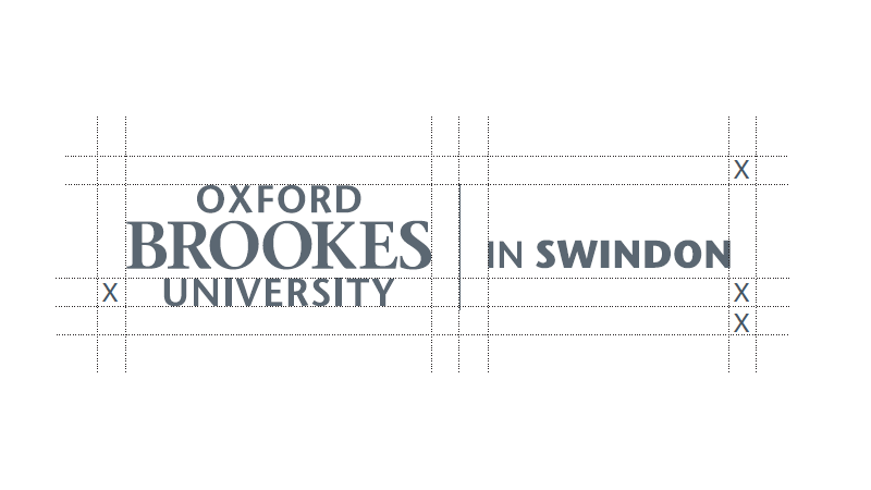 Brookes In Swindon linear logo exclusion zone